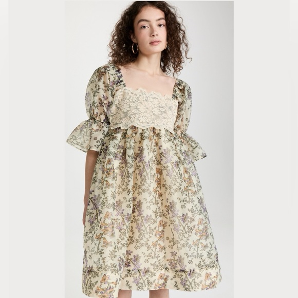NWT byTiMo Organza Mini Lace Dress in Botanical Print MSRP$499 - Picture 10 of 16